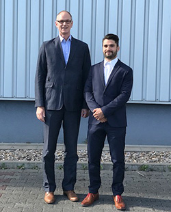 Sales Manager Wolfgang Nägele and field sales consultant Thomas Markel